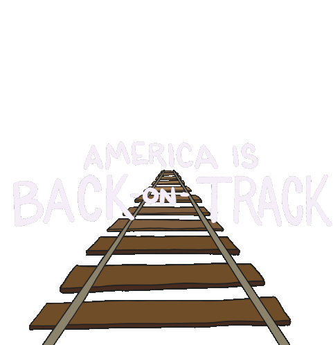 America Is Back On Track American Rescue Plan Sticker - America Is Back On Track American Rescue Plan Employment Stickers