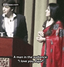 A Man In The Audience:"I Love You, Kajol.Gif GIF - A Man In The Audience:"I Love You Kajol I !!!-love-!!!-them-!!! GIFs