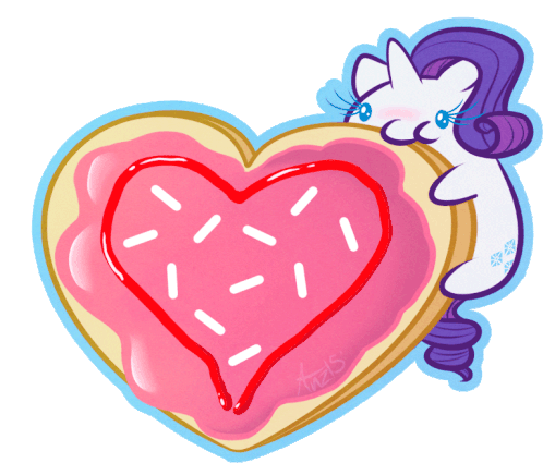 Poptart Breakfast Sticker - Poptart Breakfast Valentine Cookies Stickers