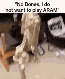No Bones I Do Not Want To Play Aram Aram GIF - No Bones I Do Not Want To Play Aram Aram League Of Legends GIFs