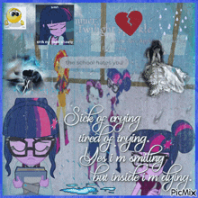 twilight sparkle is sick of crying tired of trying yes i m smiling but inside i m dying picmix