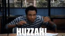 Donald Glover Huzzah GIF - Donald Glover Huzzah Community GIFs