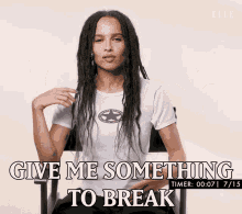 Give Me Something To Break Zoe Kravitz GIF - Give Me Something To Break Zoe Kravitz Destroy GIFs
