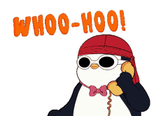 excited celebrating cheer penguin woohoo
