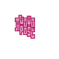a pixel art drawing of a pink heart with the words " i love you " on it