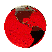 Czerwony Rotacja Sticker - Czerwony Rotacja Ziemia Stickers