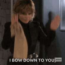 Bowing Real Housewives Of Beverly Hills GIF - Bowing Real Housewives Of Beverly Hills Bow Down GIFs
