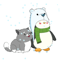 Cat Cute Sticker - Cat Cute Snow Stickers