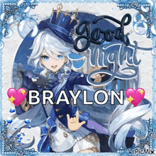 a picture of a girl in a top hat with the name braylon on it