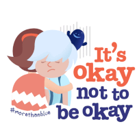 Im Here For You More Than Blue Sticker - Im Here For You More Than Blue Janssenmorethanblue Stickers