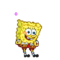 Sponge Bob Dance Sticker - Sponge Bob Dance Happy Stickers