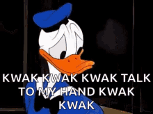 Talk To The Hand Donald Duck GIF - Talk To The Hand Donald Duck GIFs