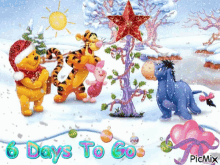 Christmas Countdown 6days To Go GIF - Christmas Countdown 6days To Go Winnie The Pooh GIFs