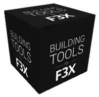 a black box with the words building tools by f3x on it