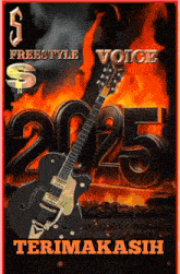 a poster that says freestyle voice with a guitar