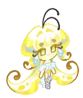 a cartoon drawing of a girl with long yellow hair