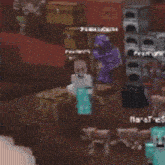 a group of people are playing a video game on a computer .
