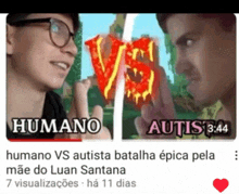 a youtube video shows a man with glasses and a man with autism