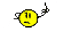 a yellow smiley face is chained to a chain