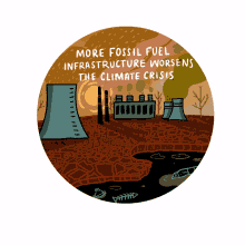 more fossil fuel infrastructure worsens the climate crisis bold action bright colorful climate