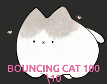 a picture of a cat with the words bouncing cat 100