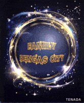 a glowing circle with the words family rengas city inside of it