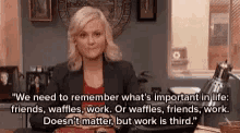 Waffles We Need To Remeber Whats Important In Life GIF - Waffles We Need To Remeber Whats Important In Life Friends GIFs