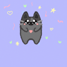 a drawing of a cat with the words " fuck you " written above it