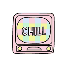 chill tv watching tv blink pink tv