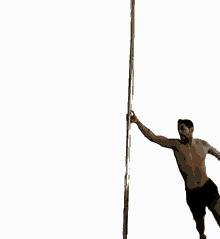 pole climb strong upper body strength going up