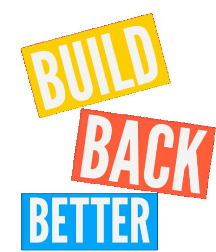 Build Back Better Green Sticker - Build Back Better Green Environment Stickers