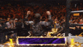 a man in a wrestling ring with the name adam cole on it