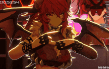a screenshot of a video game shows a girl with wings and the time of 2:10:53