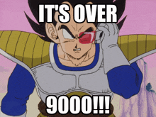 a cartoon character says it 's over 9000 !!
