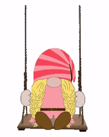 swinging gnome animated gnome on swing