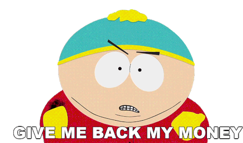 Give Me Back My Money Eric Cartman Sticker - Give Me Back My Money Eric Cartman South Park Stickers