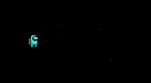 a blue among us character is floating in space with the words kap was an impostor