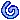 a pixel art illustration of a blue swirl on a white background .