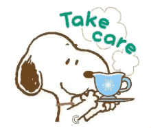 Snoopy Take Care GIF - Snoopy Take Care Tea GIFs