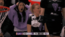 a basketball game is being played between the las vegas valkyries and the golden state valkyries