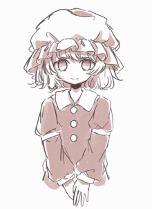 a drawing of a girl with long hair and a bow on her head