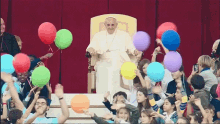 Balloons The Pope GIF - Balloons The Pope Celebrate GIFs