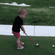 golf swing fail kid