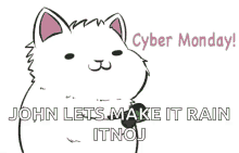 cat make it rain cyber monday money cash