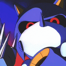a close up of sonic the hedgehog 's face