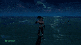 a woman in a witch costume is standing in the water