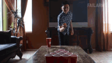 Beer Pong Adjust Your Attitude GIF - Beer Pong Adjust Your Attitude Nice Shot GIFs
