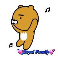 a picture of a teddy bear with the words royal family written below it