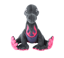 a stuffed animal with a label on the back that says ' warning ' on it