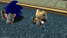 sonic the hedgehog and cream the bunny are playing a video game